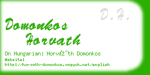 domonkos horvath business card